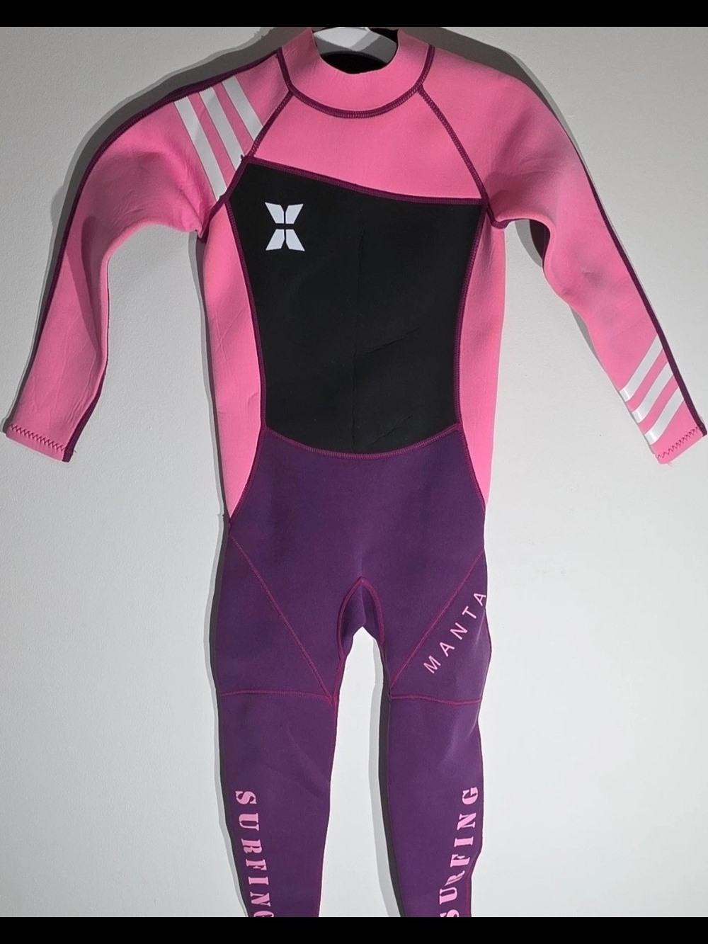 Manta Kids Pink & Purple Rashguard Wetsuit